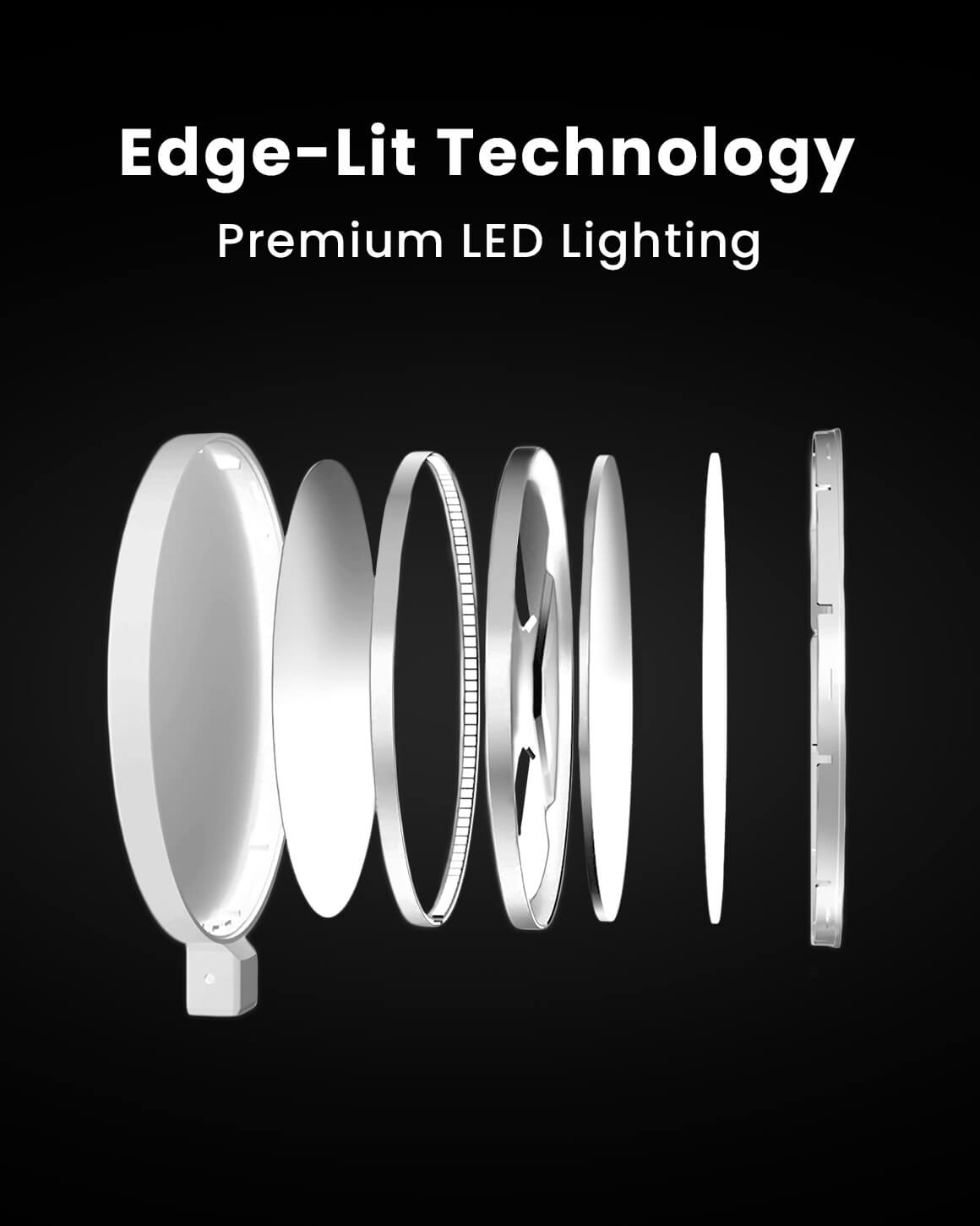 Lume Cube Edge Light 2.0 with Base White LED Desk Lamp