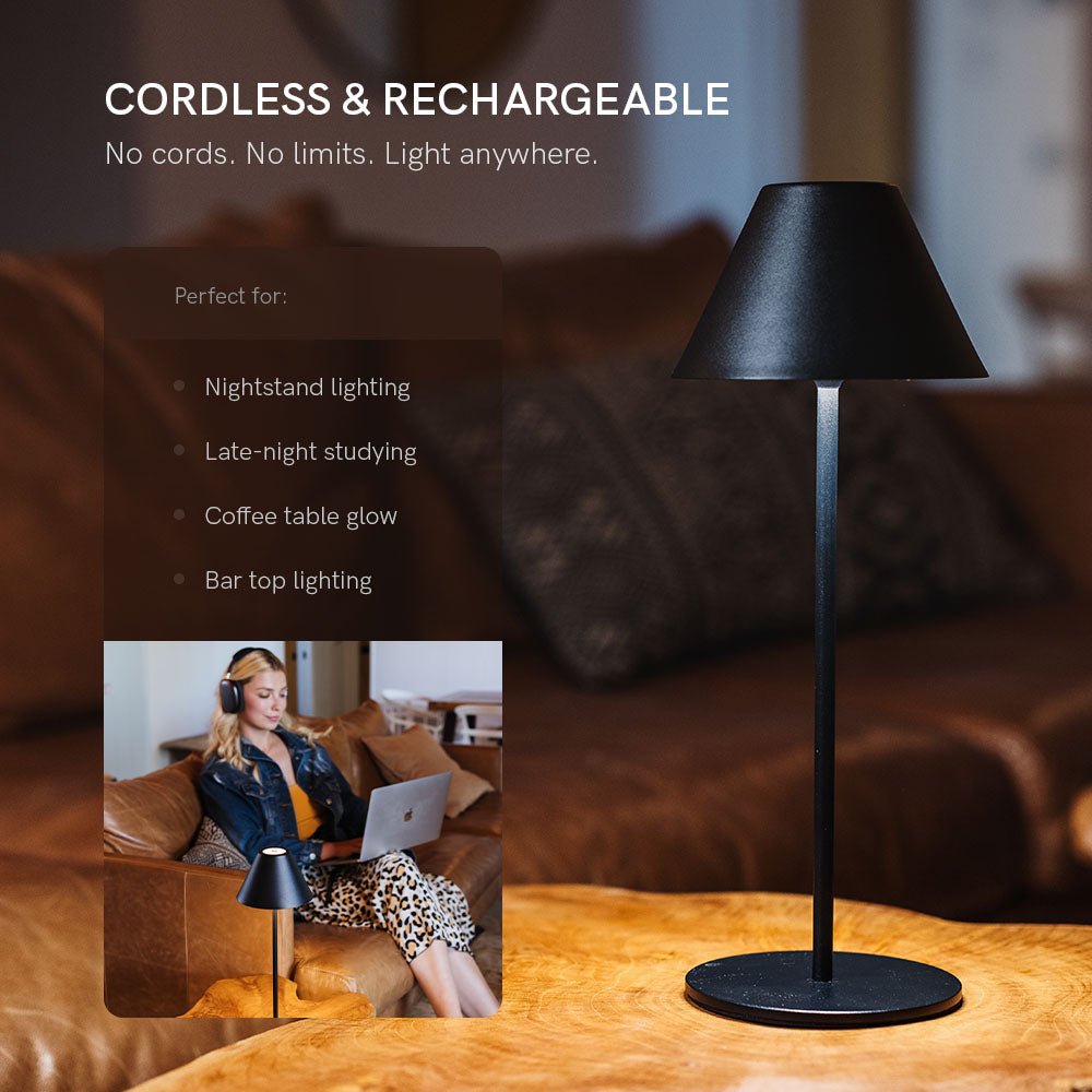Lume Cube Rechargeable LED Table Lamp - Black