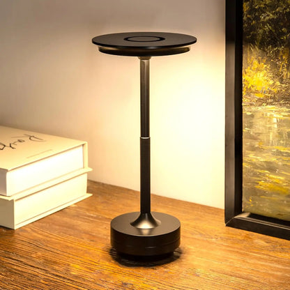 Cordless desk lamp, LED rechargeable desk lamp, with 3 temperature settings, stepless dimming, aluminum alloy, suitable for home