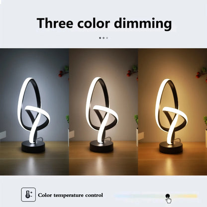 Simple and creative LED desk lamp with USB three color adjustable brightness, bedroom living room  home, office decorative light