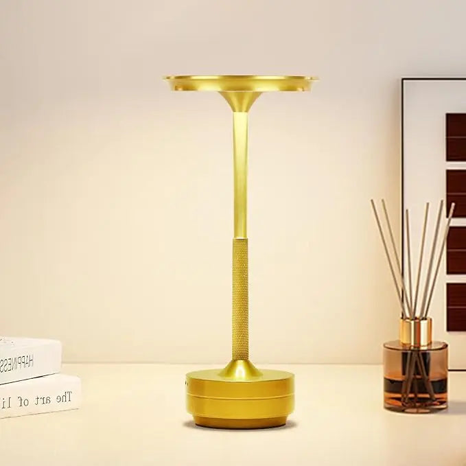Cordless desk lamp, LED rechargeable desk lamp, with 3 temperature settings, stepless dimming, aluminum alloy, suitable for home