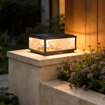 Concrete Pillar Lights Modern Open-Frame Square LED Light